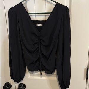 Chic Black Long Sleeve Blouse